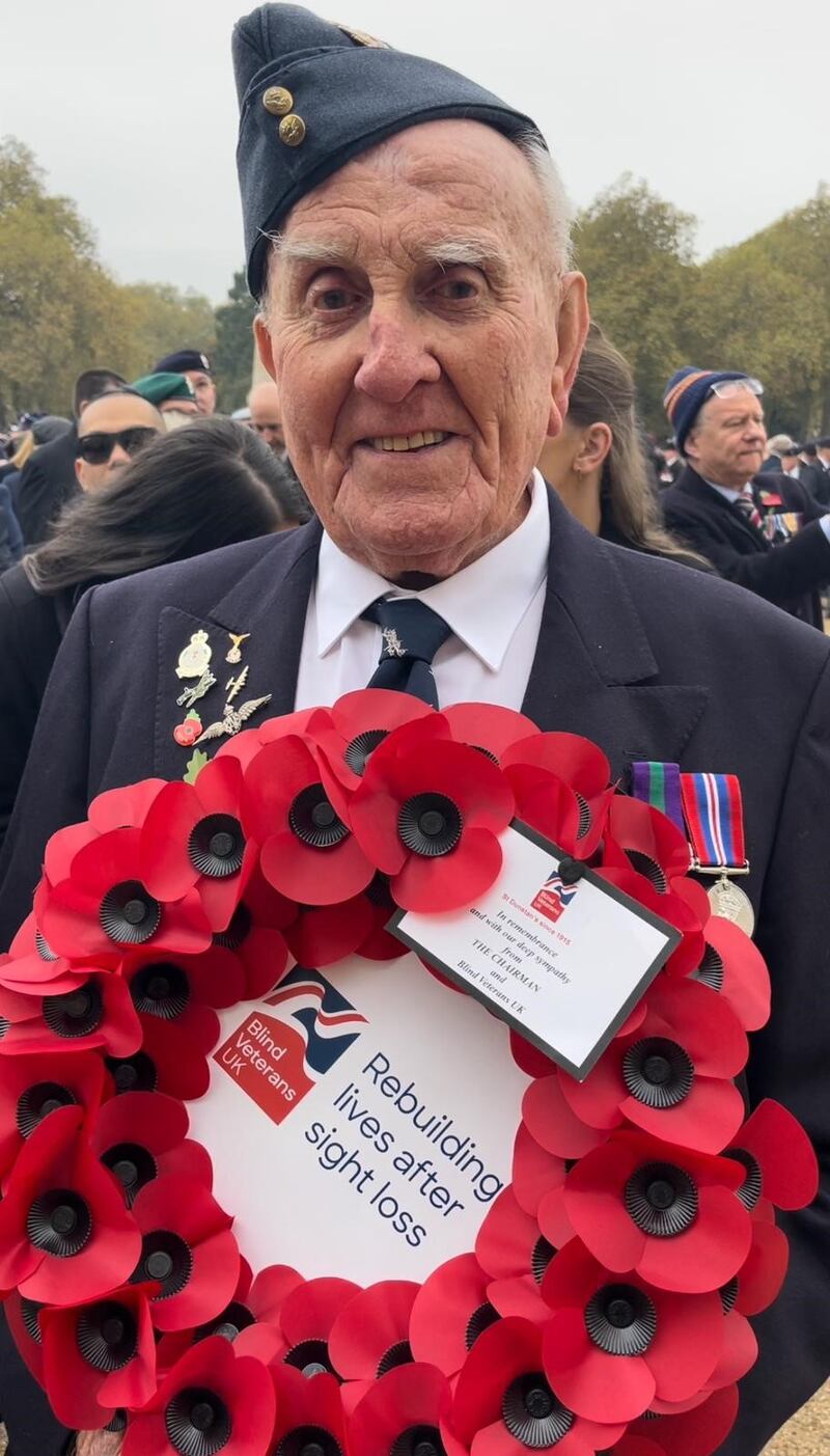 Michael Woods said he was ‘so proud’ to march past the Cenotaph in London for the first time