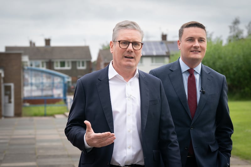 Labour Party leader Sir Keir Starmer and shadow health secretary Wes Streeting