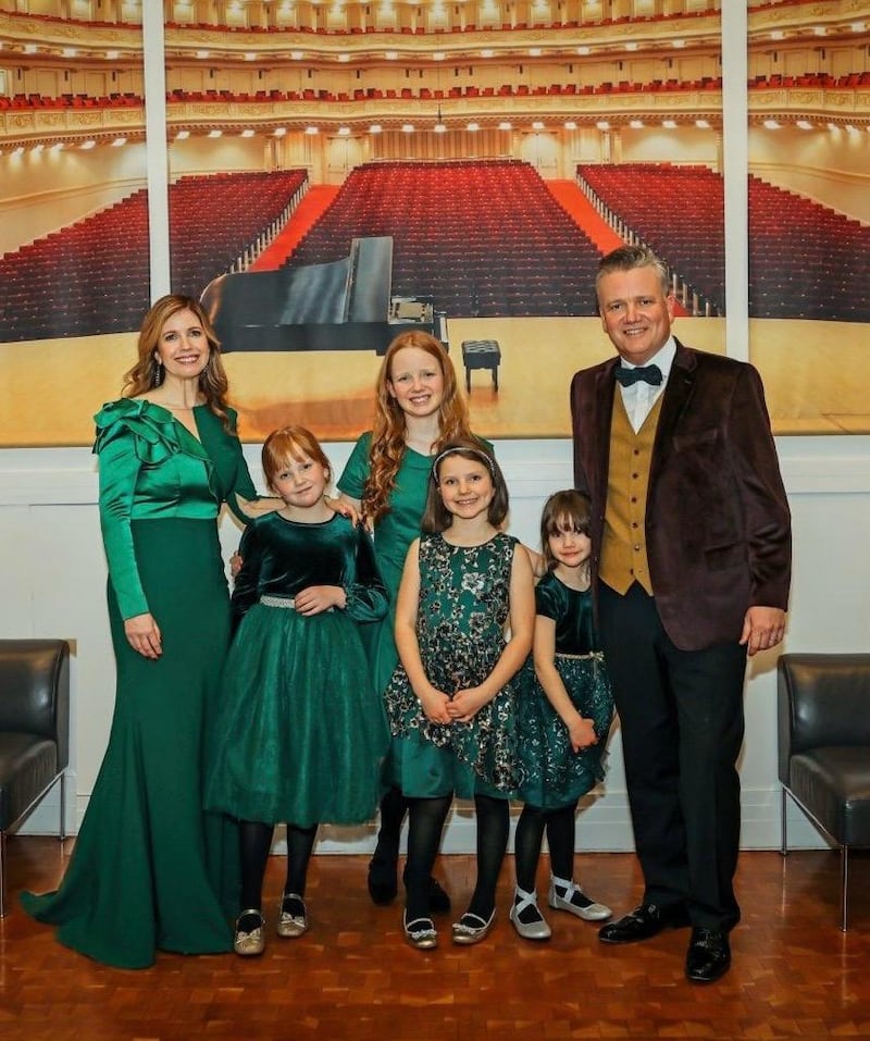 The Getty family after their Christmas Show in Carnegie Hall, New York last December