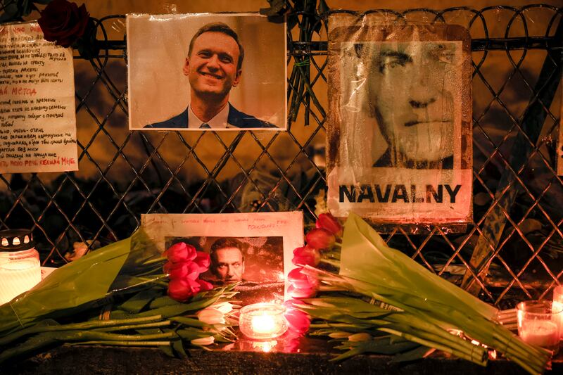 Navalny’s funeral was marked around the world (AP)
