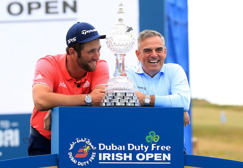 Paul McGinley (right) believes an unhappy Jon Rahm wants a deal to be done between LIV Golf and the PGA Tour