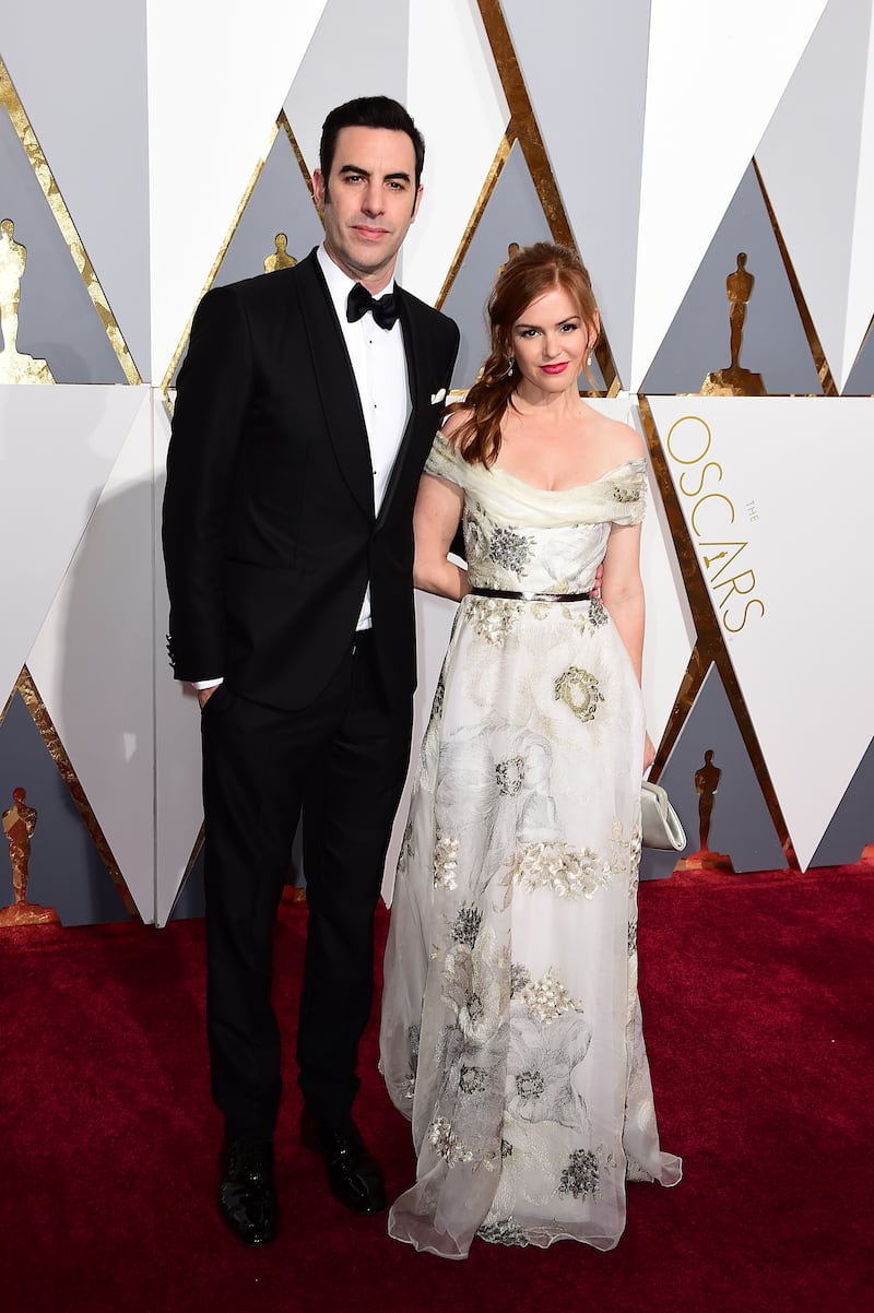 Sacha Baron Cohen and Isla Fisher in 2016