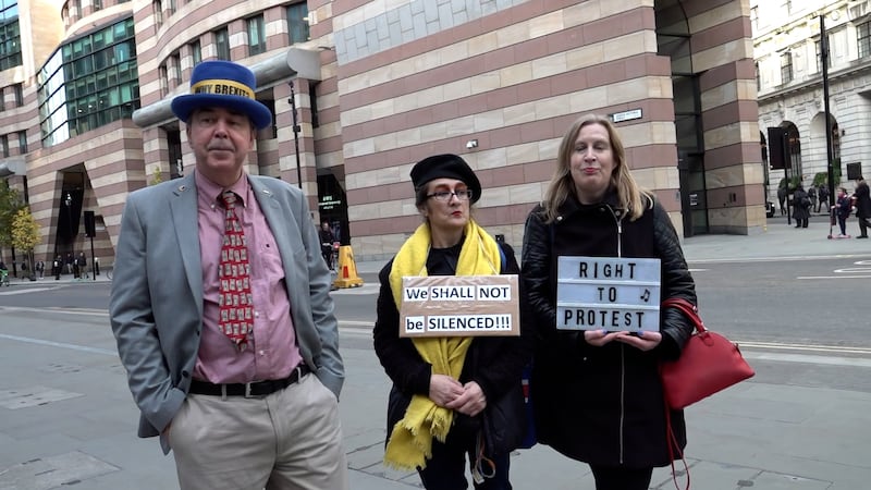 Steve Bray arriving at City of London Magistrates’ Court