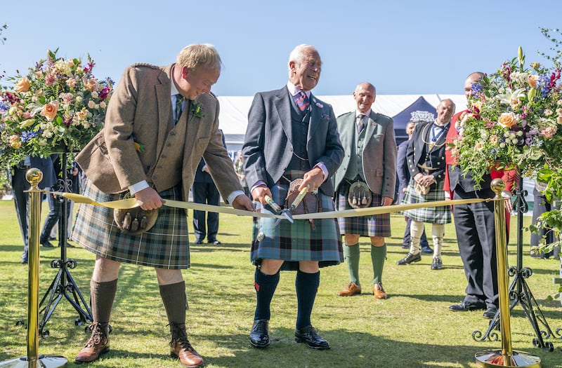 The King used a pair of gardening shears to officially open the show