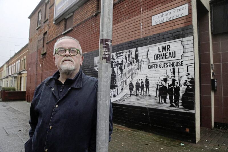 Jude Whyte back on the Lower Ormeau Road.Picture by Hugh Russell. 