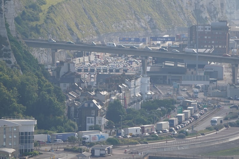 Traffic at the Port of Dover in Kent