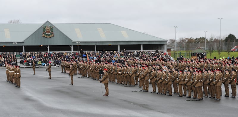 A graduation parade at the Army Foundation College, Harrogate