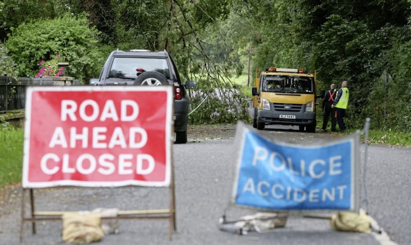 Matt Campbell was struck by a tree at Slieve Gullion forest park during Storm Ali on Wednesday. Picture by Brian Lawless/PA Wire 