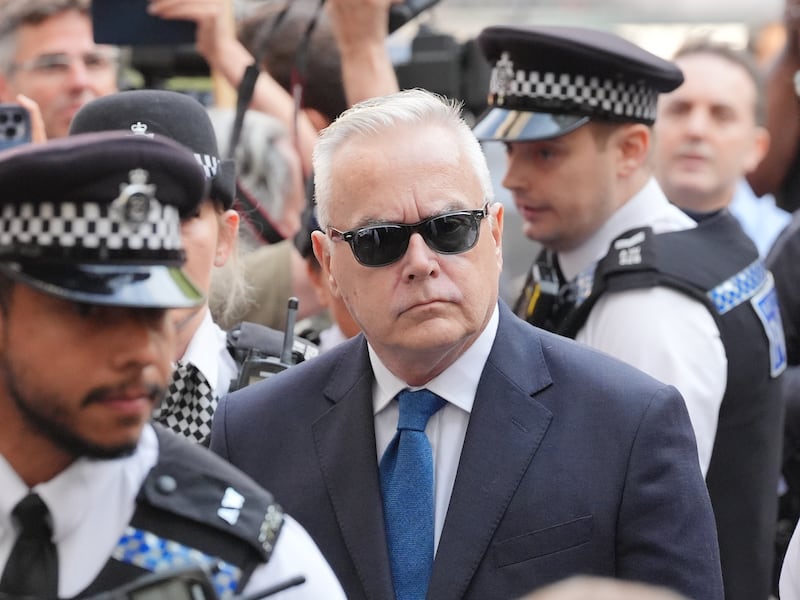 Former BBC broadcaster Huw Edwards arriving at Westminster Magistrates’ Court