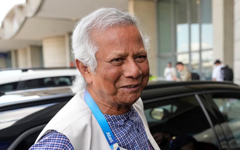 Nobel laureate Muhammad Yunus has been sworn in as interim leader (Michel Euler/AP)