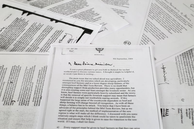 Copies of the previously secret letters written by Charles, including one to then-PM Tony Blair