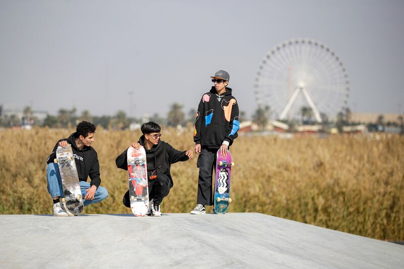 The park was completed in three weeks with support from the German and French embassies (Ammar Khalil/AP)