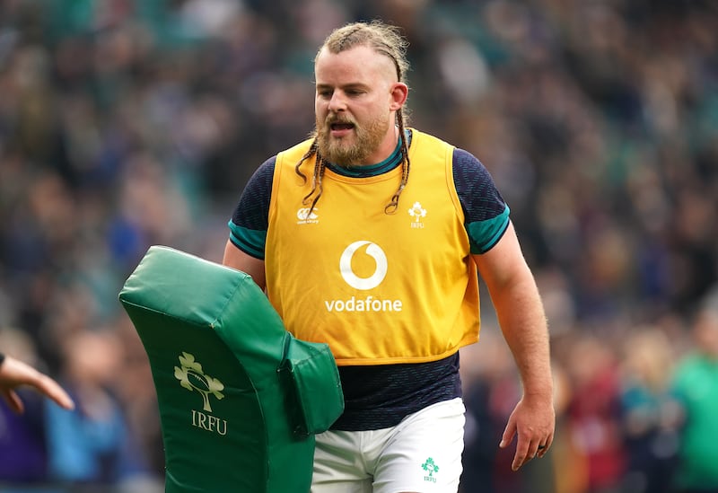 Ireland’s Finlay Bealham, pictured, will start in place of the injured Tadhg Furlong