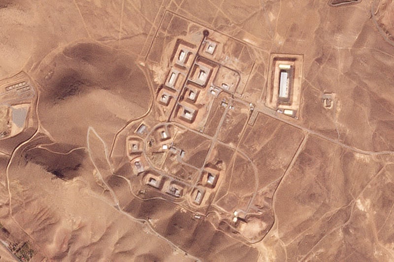 Damage could also be seen at the Khojir military base