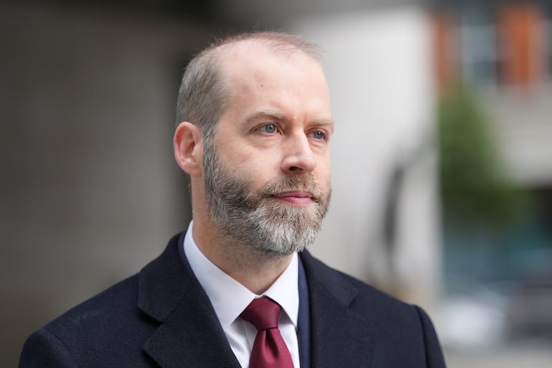 Business Secretary Jonathan Reynolds speaks to the media outside the BBC Broadcasting House in London