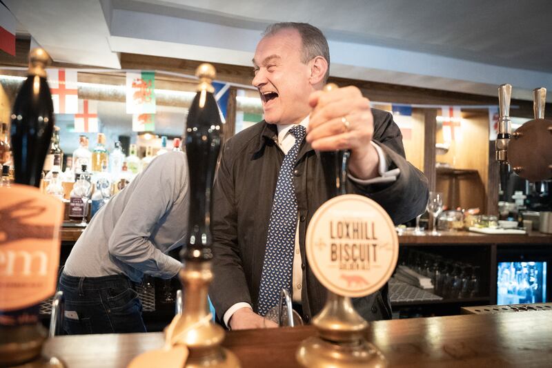 Liberal Democrat leader Sir Ed Davey visited Jeremy Hunt’s Godalming and Ash constituency on Tuesday