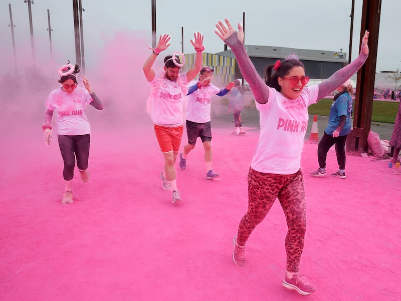 Cancer Focus 5k Pink Run on the Titanic Slipways. PICTURE: MAL MCCANN