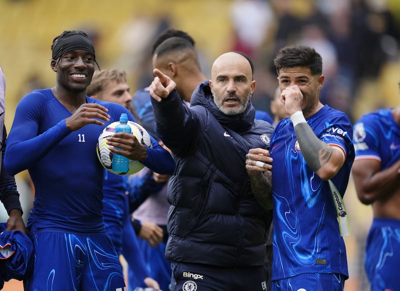 Chelsea manager Enzo Maresca celebrated his first win in charge