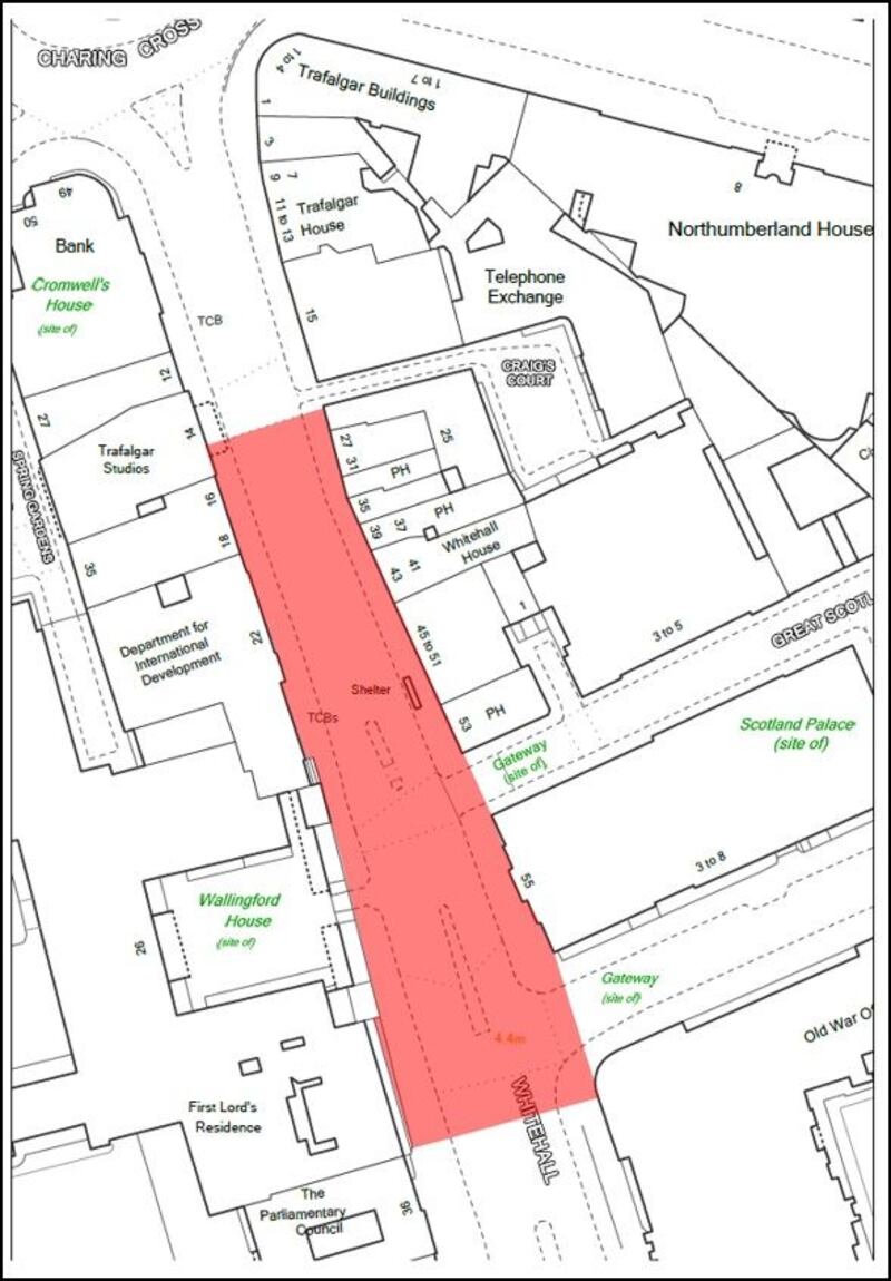 On arrival at the end of the Stand Up To Racism march, they must only assemble in the area marked in red on the map.