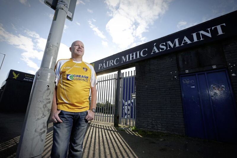 Anto Finnegan pictured at Casement Park in 2014. The Antrim man passed away in September 