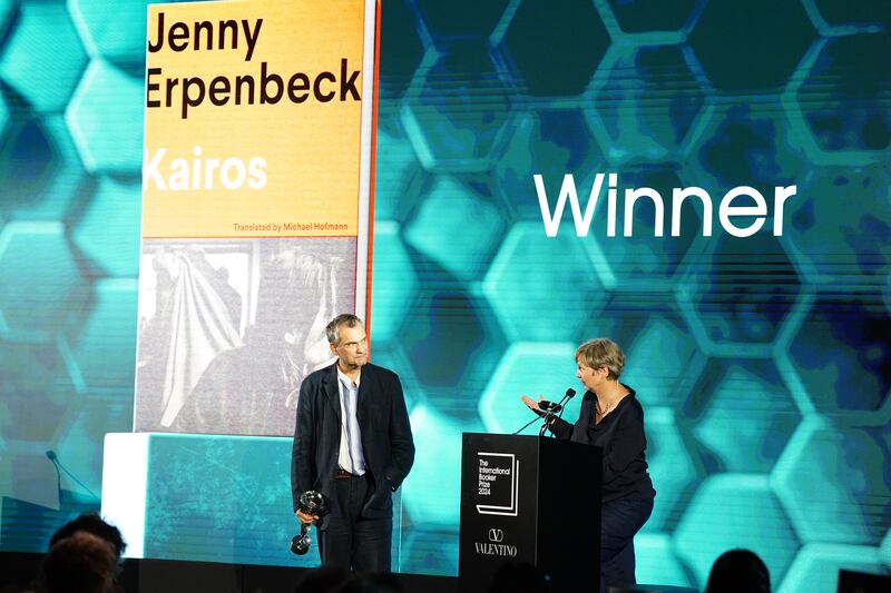 International Booker Prize 2024 winner Jenny Erpenbeck and translator Michael Hofmann