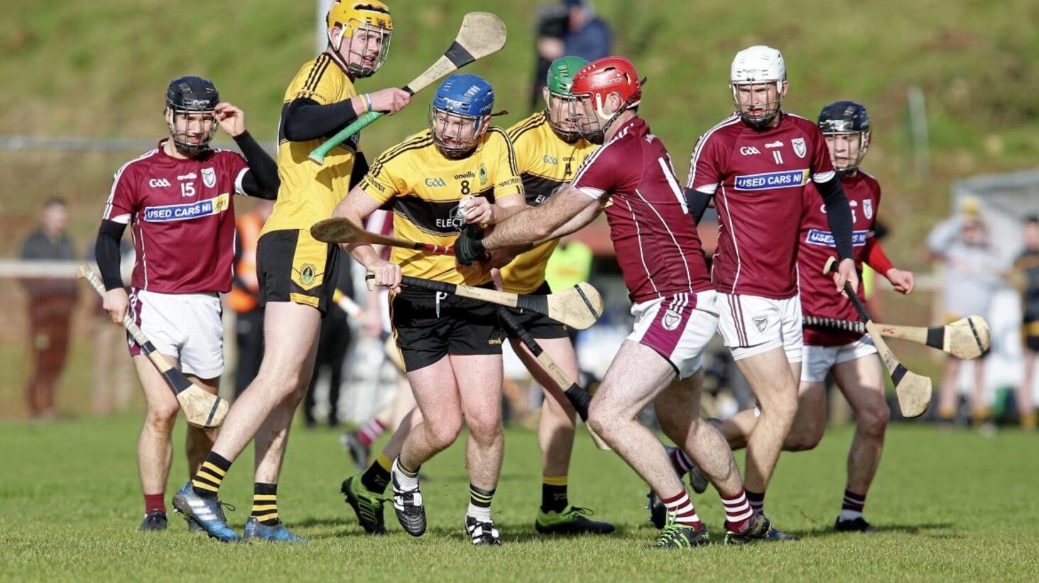 Noamh Enna&#39;s Ryan Bogue, in possession, has been a key cog in the Antrim champions wheel this season after transferring from Lisbellaw 