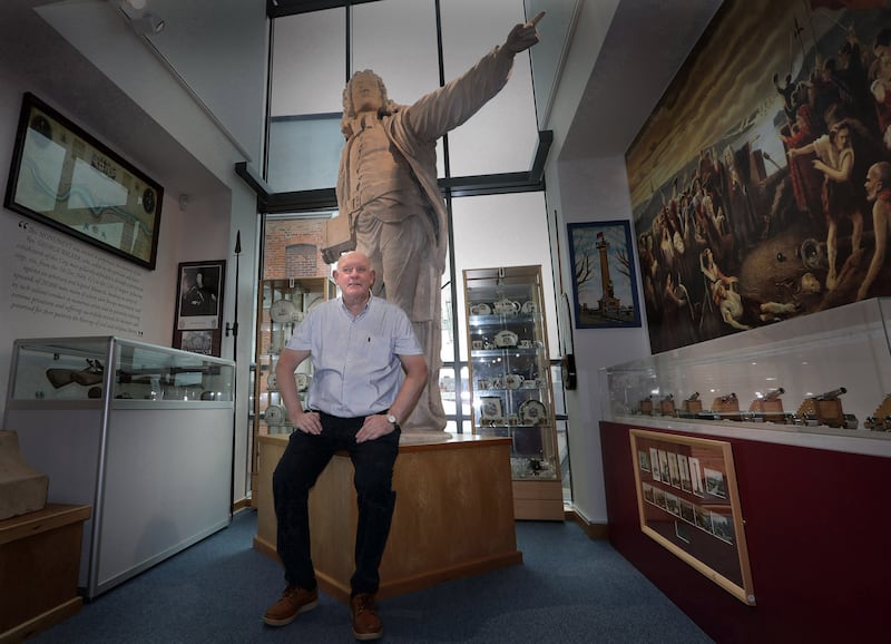 Billy Moore of the Apprentice Boys of Derry at the Siege Museum in the city. Picture Margaret McLaughlin  17-8-2024