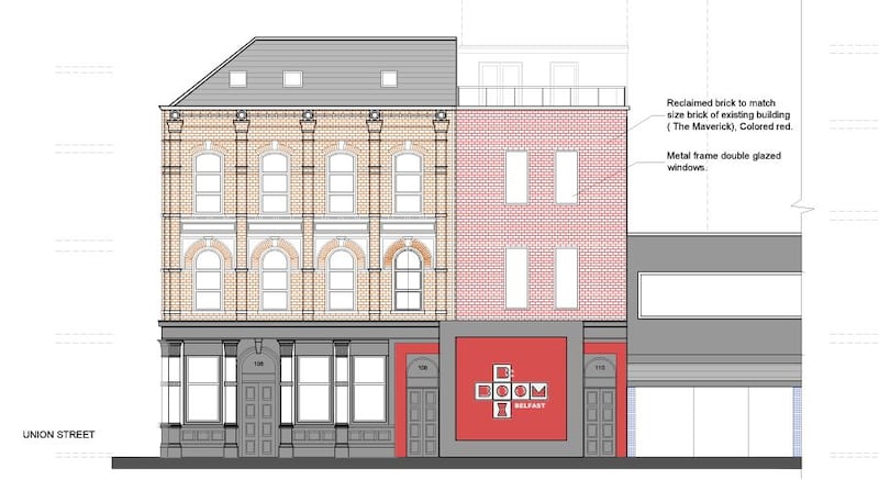 A technical drawing published on the planning portal showing how the expanded Maverick and Boombox premises will look.