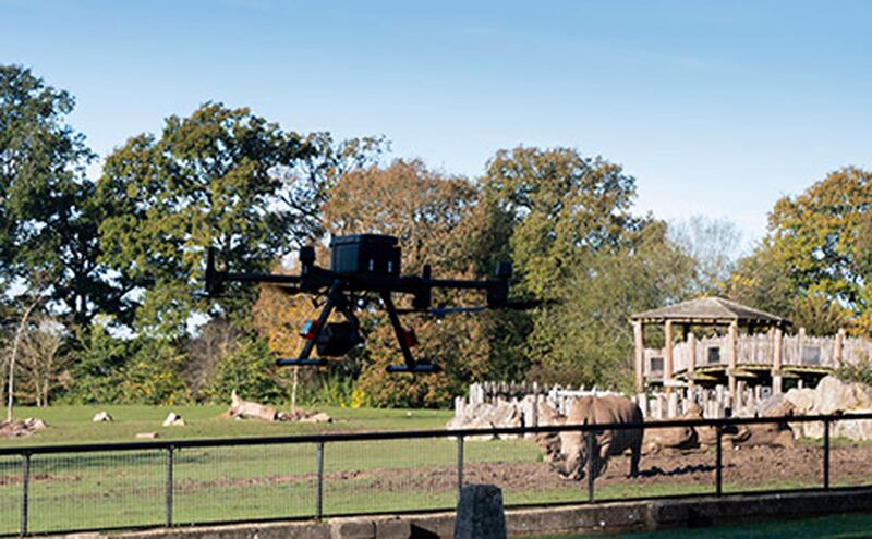 The drones have been tested twice at Marwell Zoo