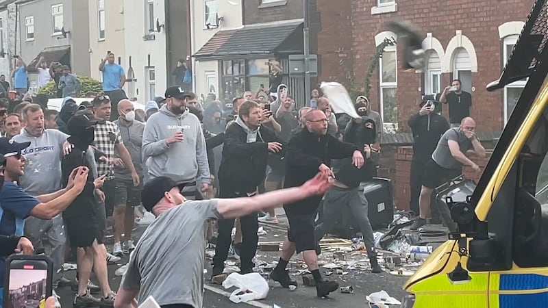 Violence at the Southport protest, which saw a police van set alight