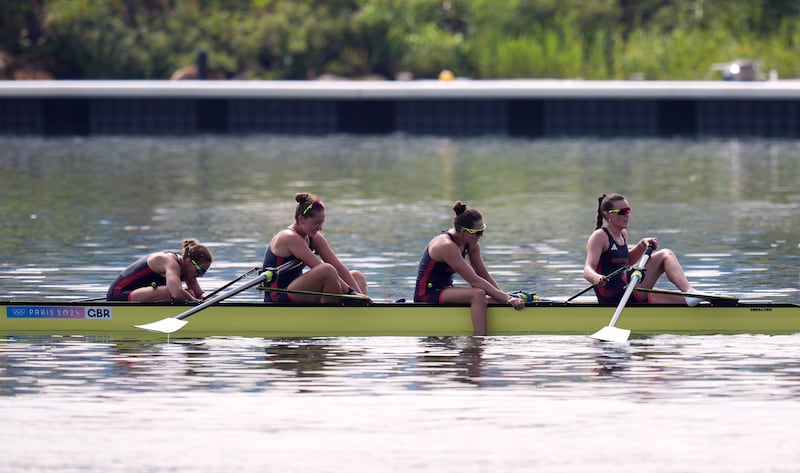 Helen Glover, Esme Booth, Sam Redgrave and Rebecca Shorten claimed silver