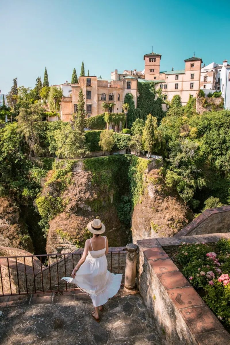 Lucia Polla exploring the gorge in Ronda, Spain