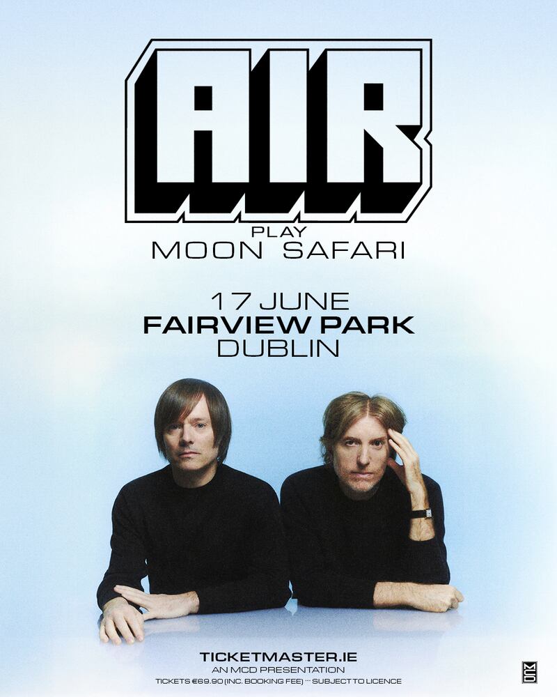 Poster for Air's Fairview Park show in Dublin