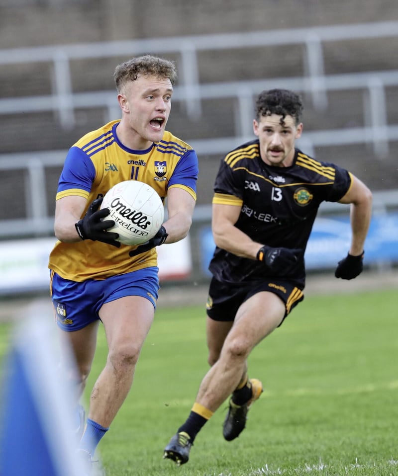 Classy Callum Jones was a central figure as Enniskillen Gaels saw off Erne Gaels in Sunday&#39;s Fermanagh SFC final. Picture by Philip Walsh 