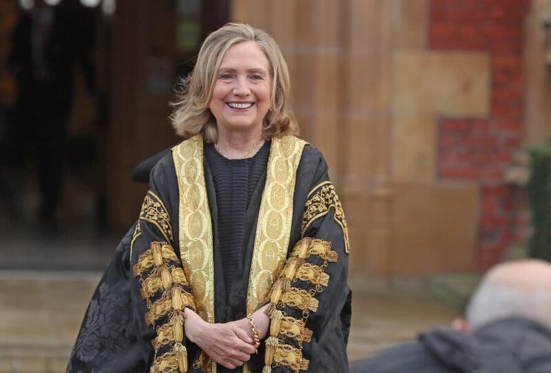 Queen's University Chancellor Hillary Clinton. Picture by PA