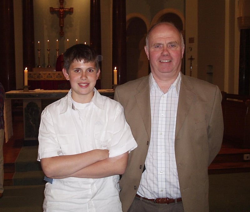 Jimmy Mizen with his father Barry