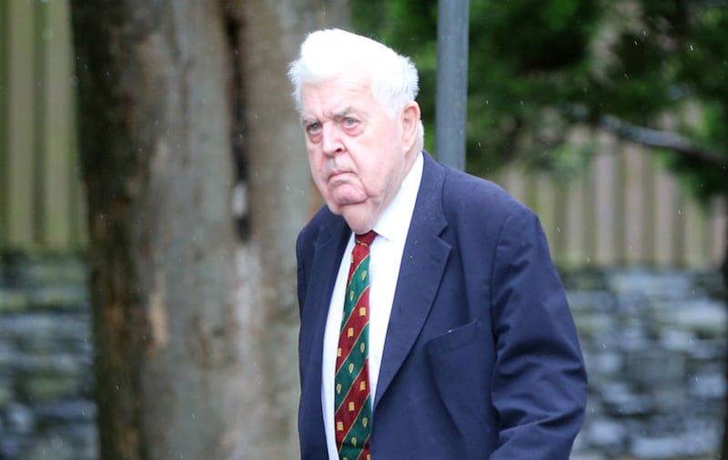 Former UUP MP Baron Kilcooney, John Taylor, pictured today at the funeral of Irish News Chairman Jim Fitzpatrick. Picture by Mal McCann&nbsp;