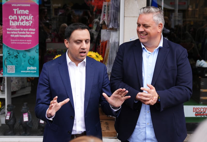 Labour MP Blair McDougall and Scottish Labour leader Anas Sarwar