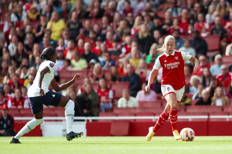  Arsenal’s Beth Mead in action (Rhianna Chadwick/PA)