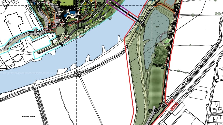 When complete the Lifford and Strabane banks of the Foyle will be linked by a pedestrian and cycle bridge.
