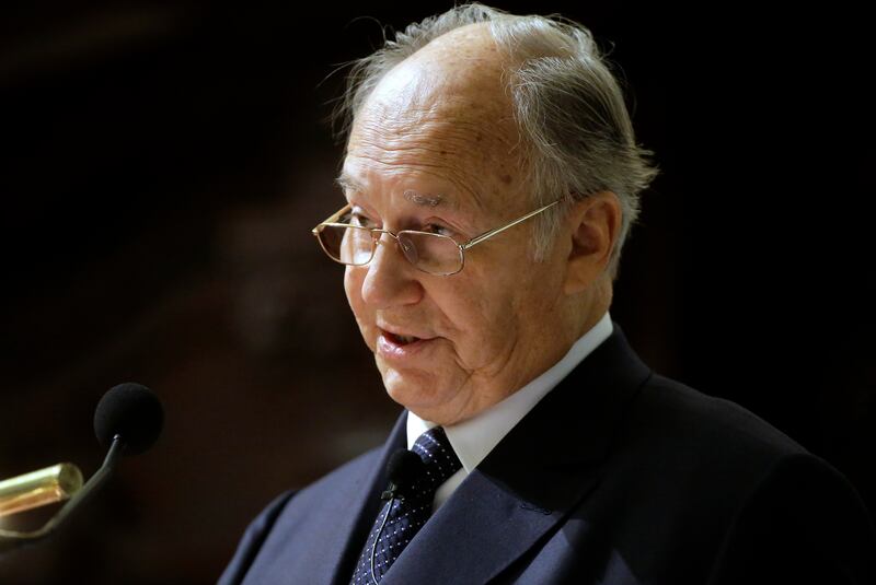 The Aga Khan is considered by his followers to be a direct descendant of the Prophet Muhammad (Steven Senne/AP)