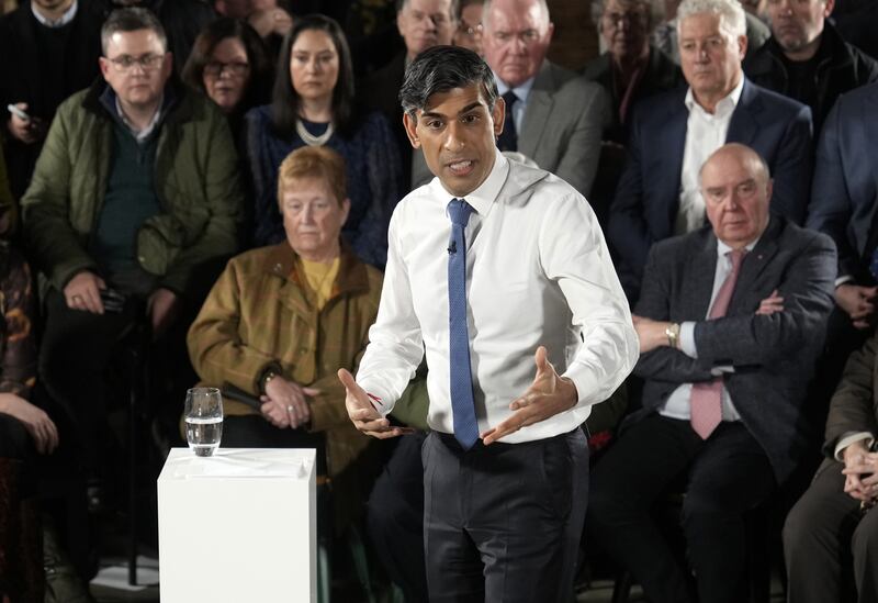 Prime Minister Rishi Sunak hosts a PM Connect event in Accrington, Lancashire