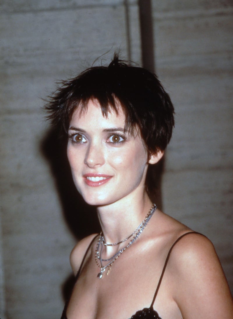 Winona Ryder often wore a black smoky eye and deep lip