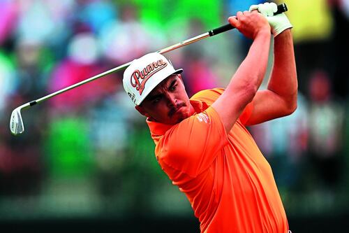 Rickie Fowler gets a flyer at the Shell Houston Open 