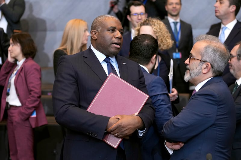 Foreign Secretary David Lammy attended the summit in Brussels (AP)