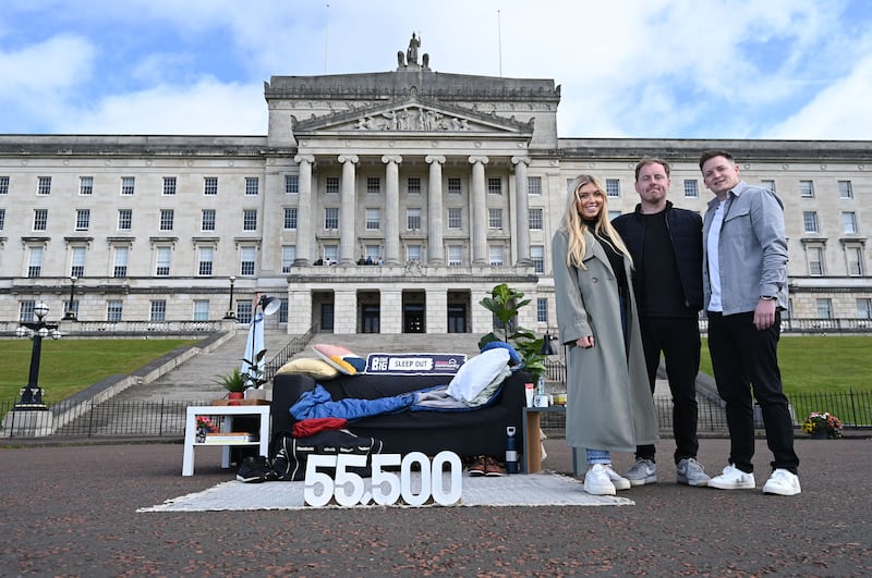 Q Radio Breakfast Team at the Simon Community One Big Sleep Out Launch.