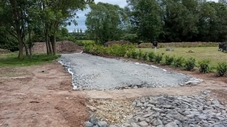 A new pathway being constructed at Milltown Cemetery in west Belfast.