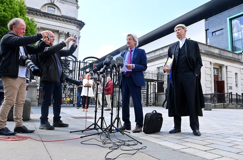 Solicitor Paul Tweed who represented First Minister Arlene Foster in a lible case against Dr Christian Jessen pictured outside the High court in Belfast where a judge has ordered the Doctor to pay £125,000 worth of damages.
Credit : Stephen Hamilton