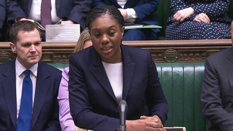 Screen grab of Conservative party leader Kemi Badenoch speaking during Prime Minister’s Questions in the House of Commons