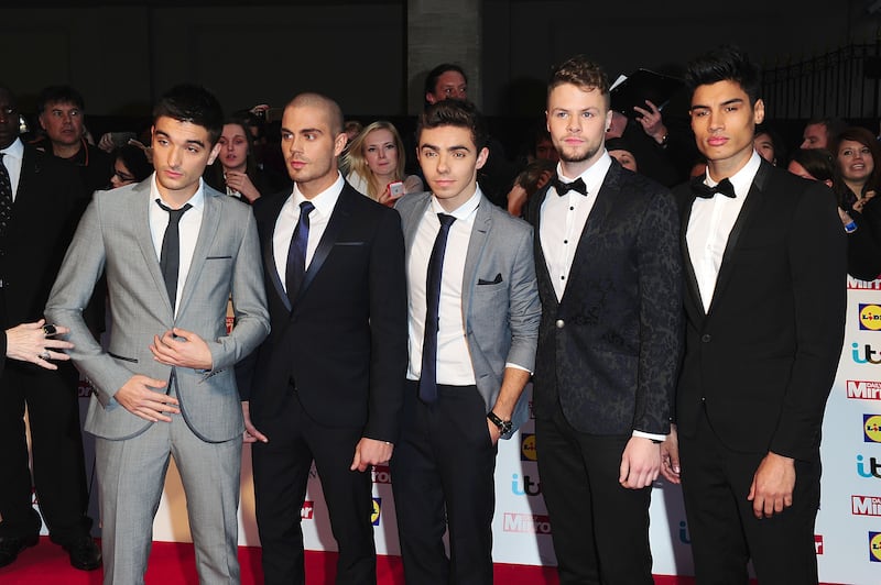 Tom Parker, Max George, Nathan Sykes, Jay McGuinness and Siva Kaneswaran of The Wanted arriving at the 2013 Pride of Britain awards